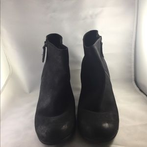 BP black leather booties 4”